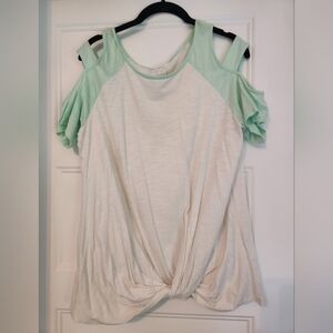 Maurices cut out shoulder tee